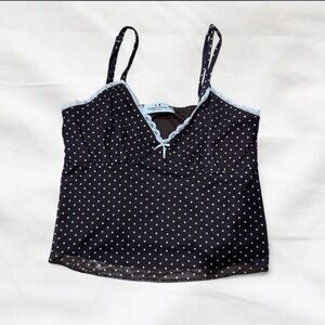 Elegant Black Polka Dot Camisole